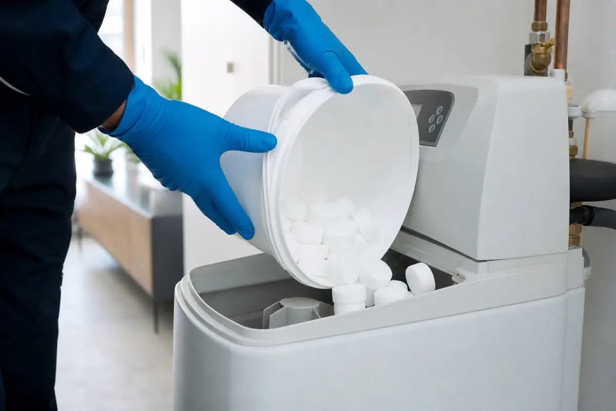 Onderhoud van een waterontharder